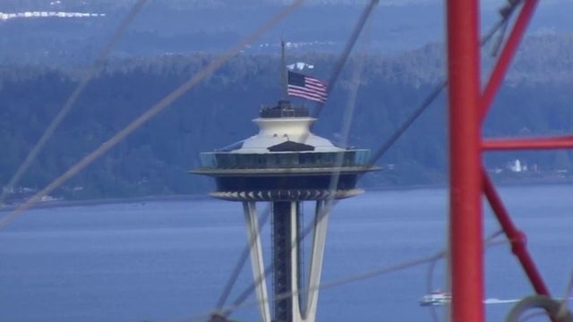 Seattle Space Needle flag at half-staff following deadly food festival shooting