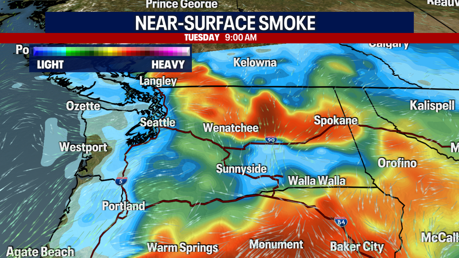 Smoky skies stick around fore the next few days.