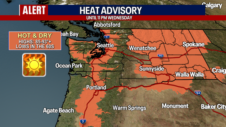 Hot and hazy conditions continue Wednesday. 
