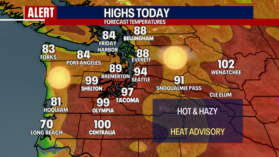 Toasty day on Wednesday.