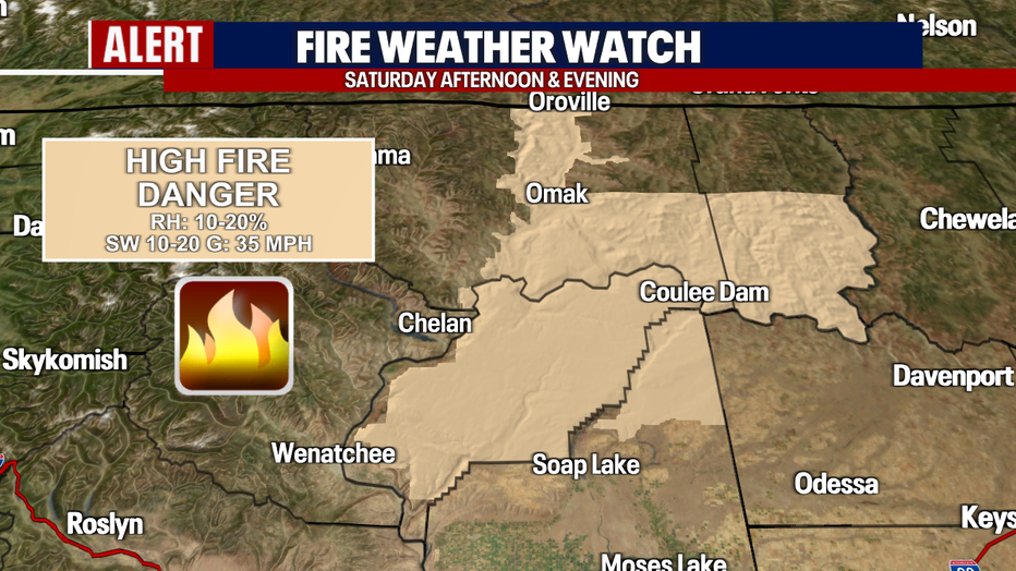 Seattle weather will stay calm locally while fire danger increases in parts of Eastern Washington.