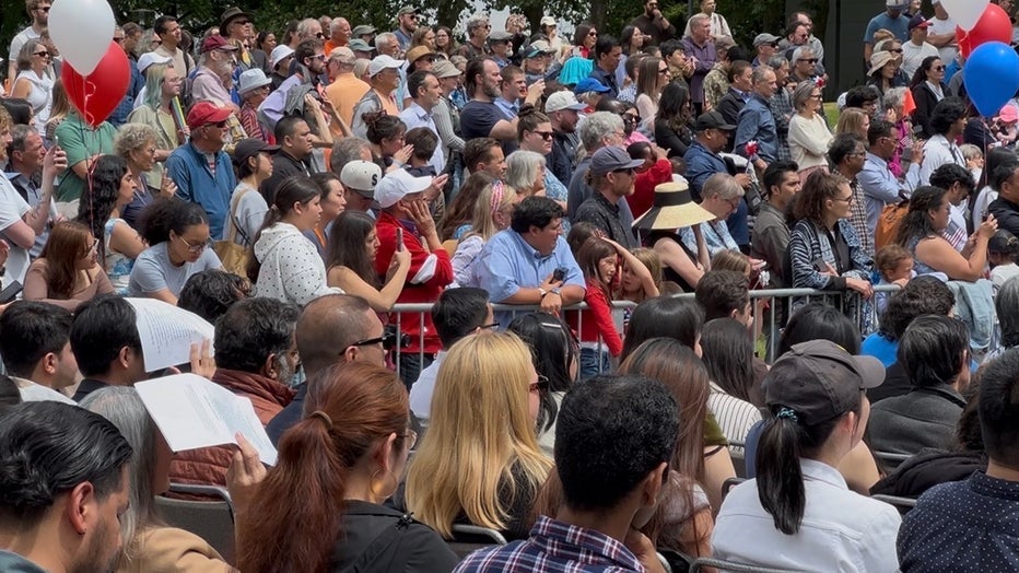 Citizen naturalization ceremony in Seattle for America 250 on July 4, 2026
