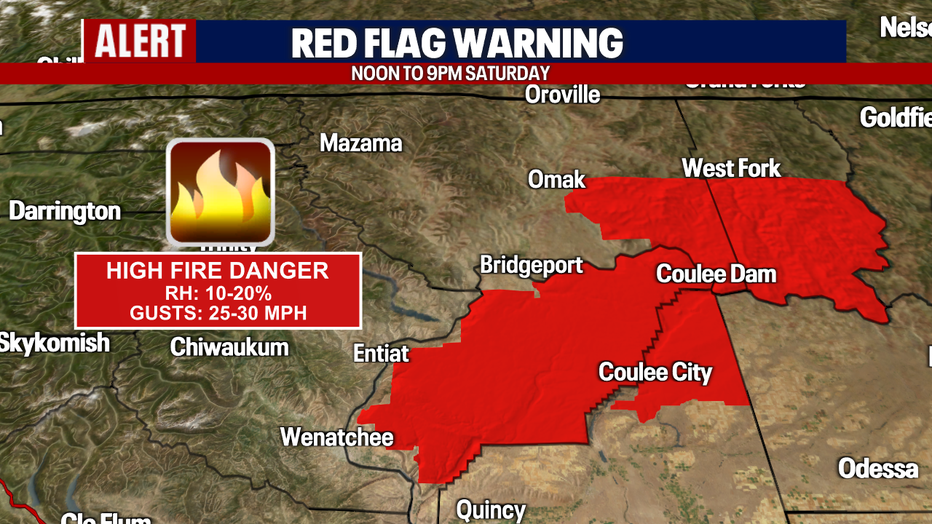 Seattle weather will remain quiet today while wildfire danger stays elevated east of the Cascades.