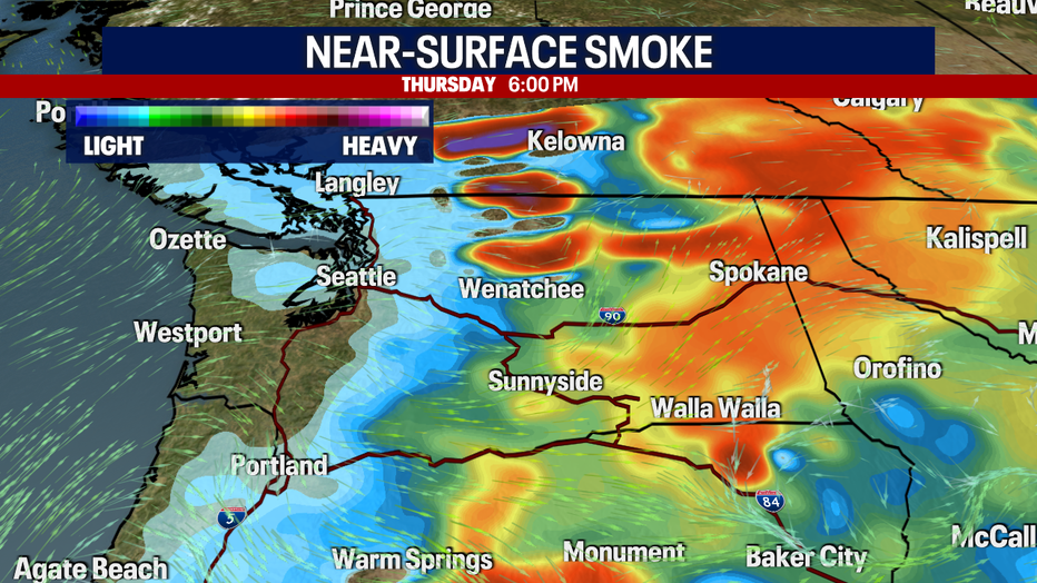 Seattle weather will continue to feature some haze as light smoke lingers, although most air quality should remain in the Moderate category.