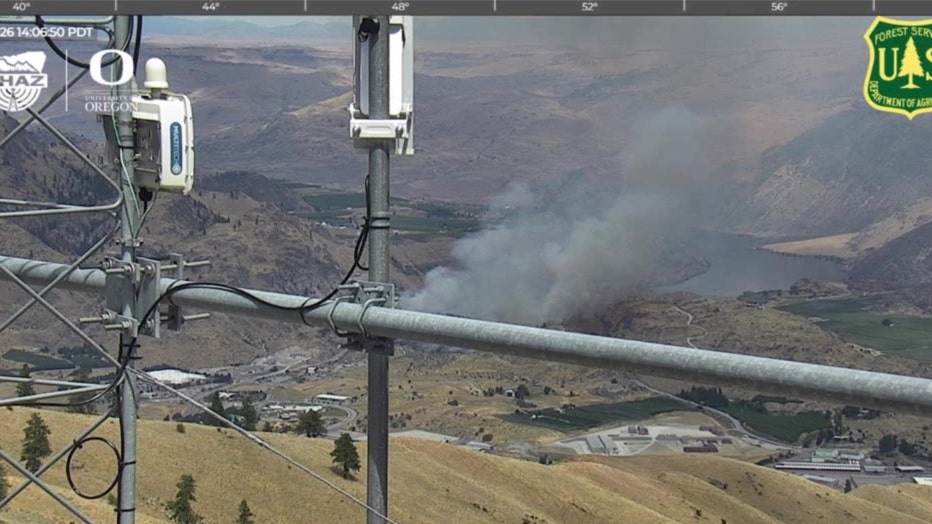 Transfer Fire near Lake Chelan on July 12, 2026. (Source: ALERTWest)