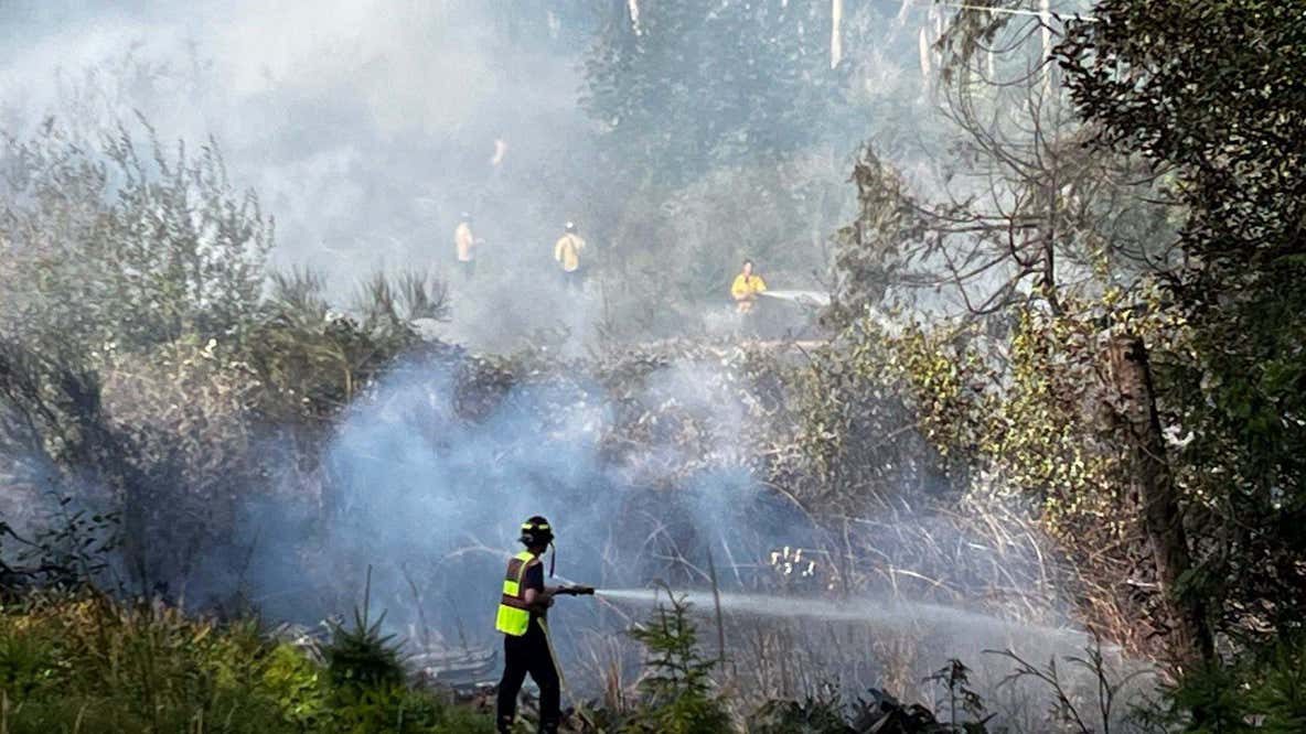 Brush fires cause highway closure near Port Ludlow, WA