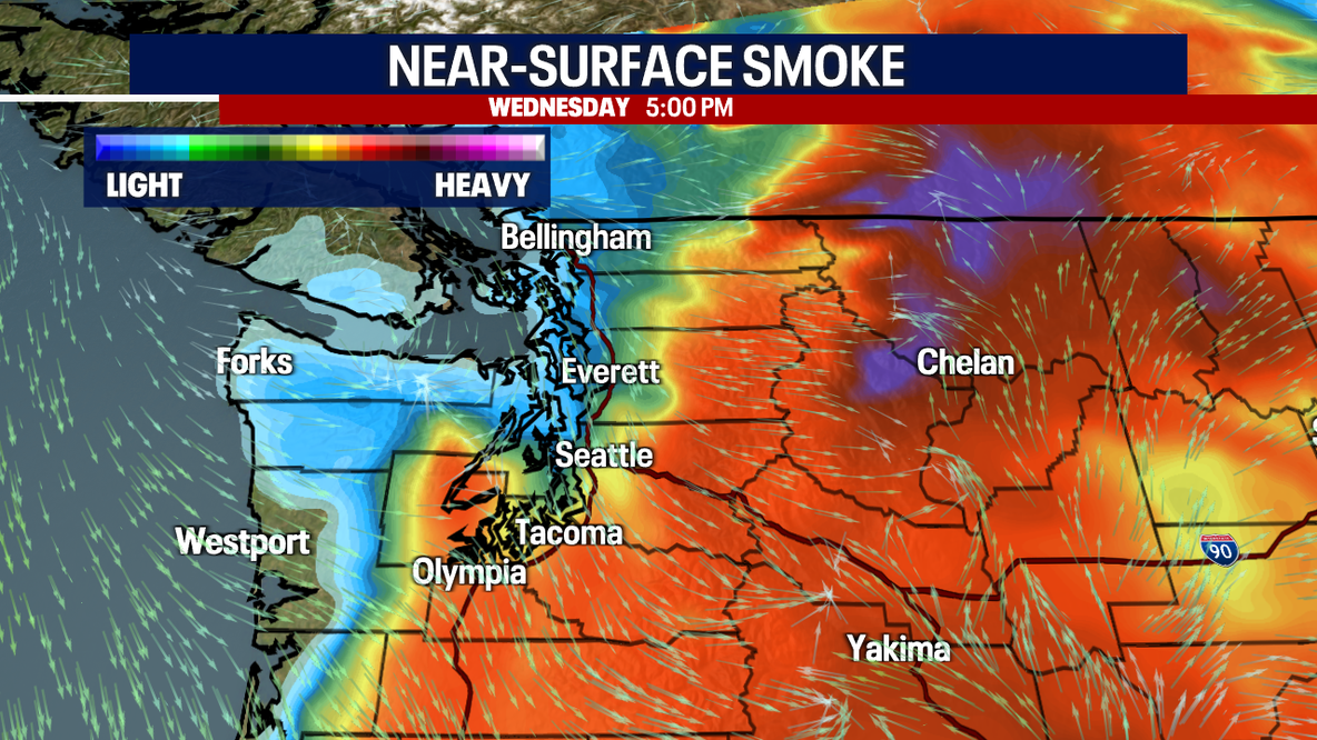 Seattle weather: Hot and smoky skies Wednesday, highs in the 80s and 90s