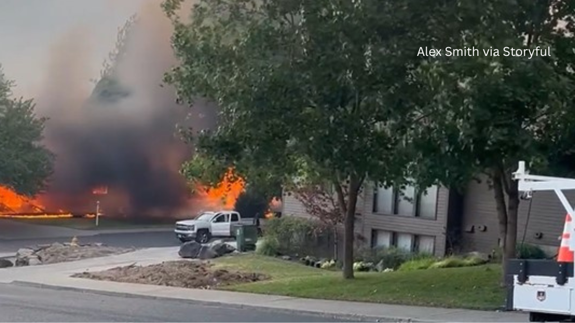 Spokane, WA homeowner watches home burn down during wildfires