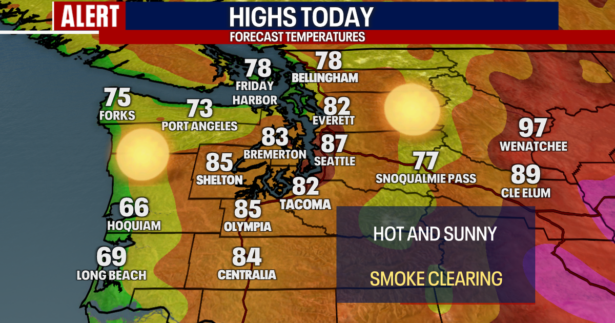 Seattle weather: Wildfire smoke clears, cooling off this weekend