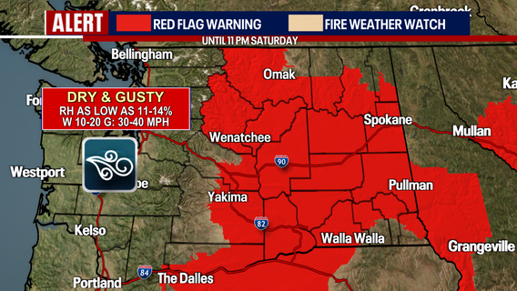 Seattle weather: Fire danger increases this weekend in Eastern Washington