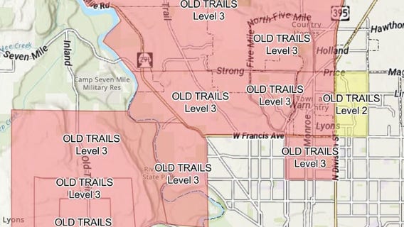 Wildfire burning in Spokane, WA prompts evacuation orders