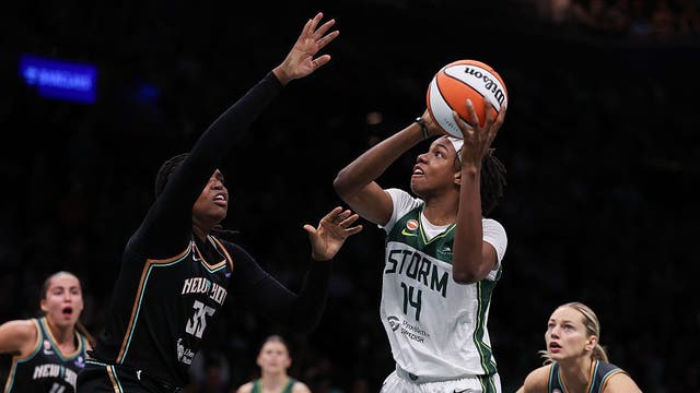 Seattle Storm lose ninth straight game as Breanna Stewart scores 24 points for Liberty in 95-83 victory