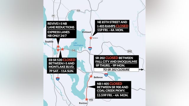 Seattle traffic nightmare: WSDOT closures to choke Puget Sound region