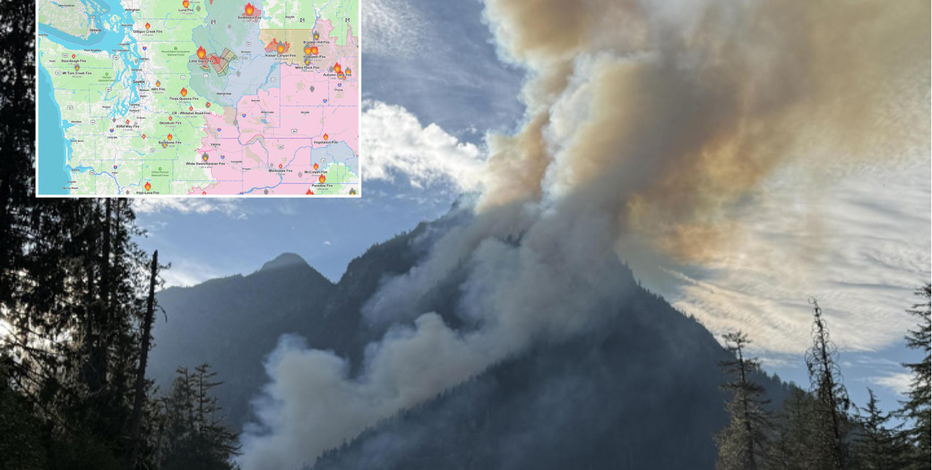 Here's where WA wildfires are currently burning
