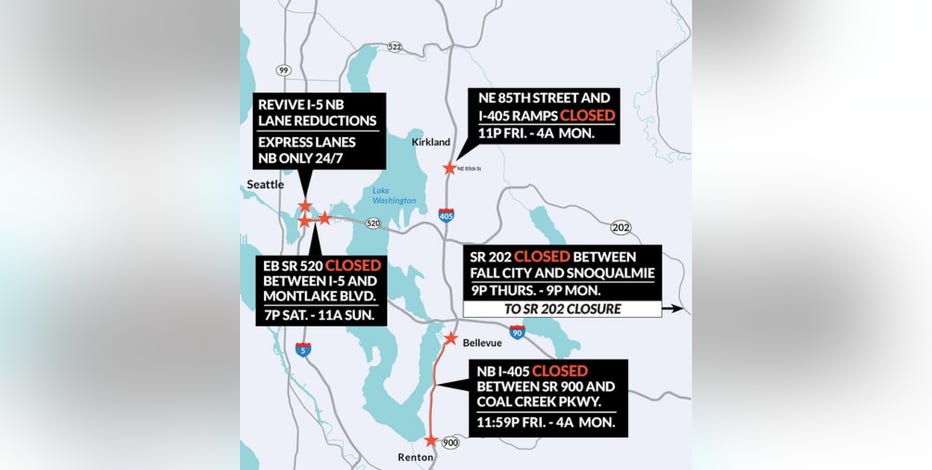 Seattle traffic nightmare: WSDOT closures to choke Puget Sound region