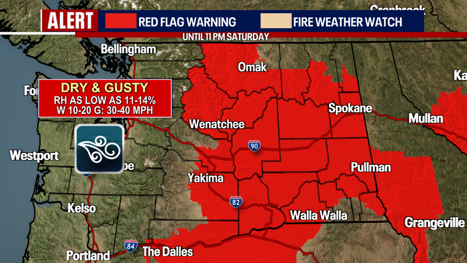Fire danger will be high this weekend in Eastern Washington.