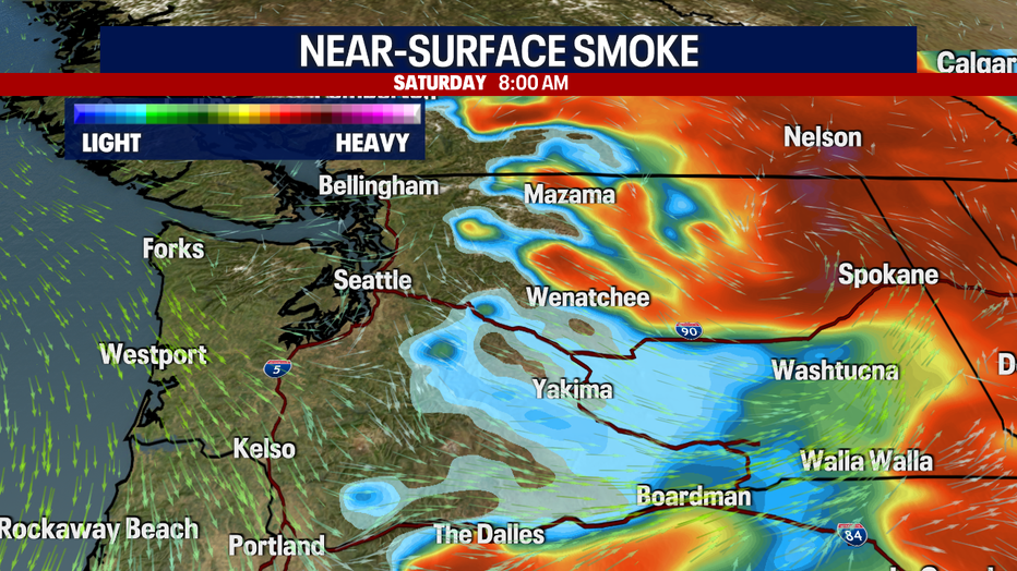 Clearer skies around Western Washington with less smoke. 