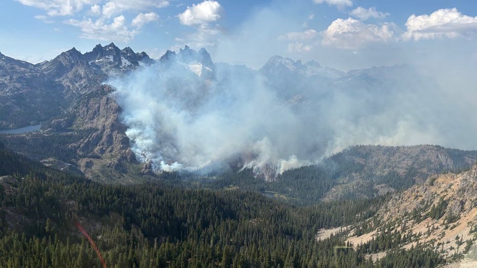 The King Fire was first reported a few days ago and had grown to more than 580 acres by Sunday.