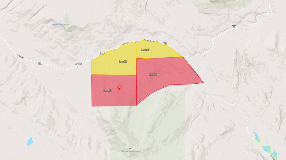 Reevas Basin Fire Evacuation Map