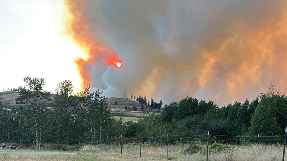 The Sinlahekin Fire, located approx. 12 miles West of Tonasket, WA started from a lightning strike July 26th, 2026. The fire is burning in steep, rocky, forested terrain with limited access from the roadway. It is estimated to be 85,000 acres.