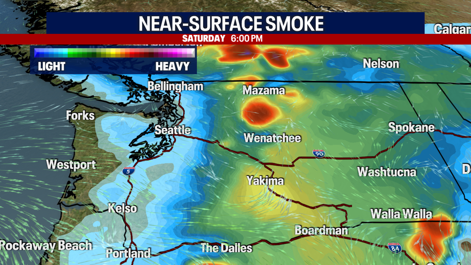 Seattle weather will remain smoky aloft today, with minor amounts of wildfire smoke possible near the surface.