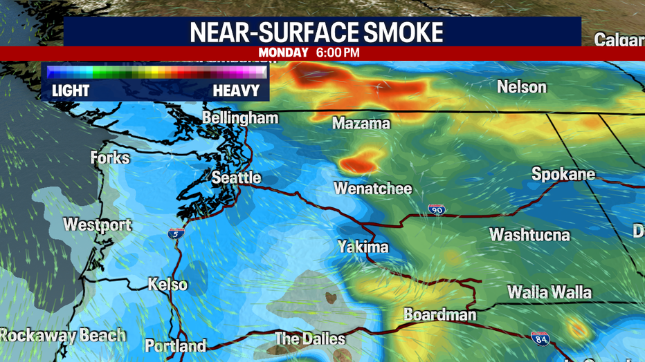 Seattle weather will see only minor amounts of near-surface smoke over the next couple of days.
