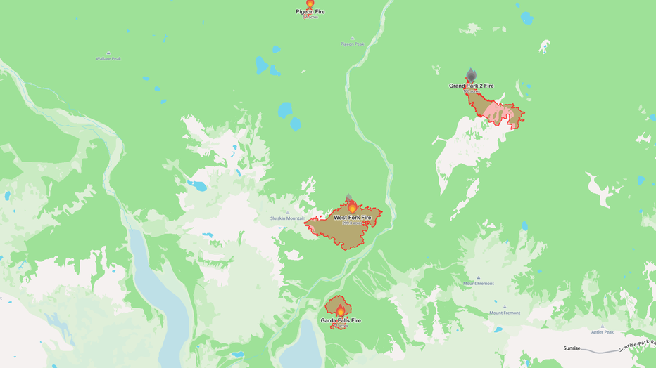 West Fork Fire Map August 31