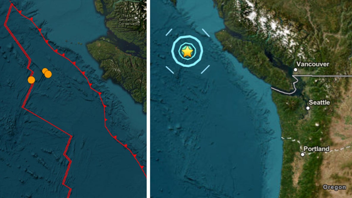 Trio of earthquakes around magnitude 5.0 strike near Vancouver Island