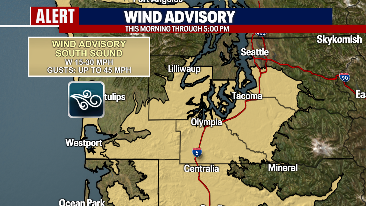 Seattle weather: Gusty winds, rain and a chance of thunderstorms in western WA