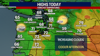 Seattle weather: Increased clouds and cooler temperatures Thursday