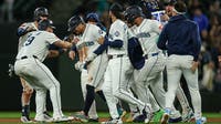 Josh Naylor walk-off single in 10th gives Seattle Mariners 6-5 win over Astros to avoid playoff elimination