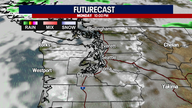 Seattle weather: Cloudy, but drier start to the week