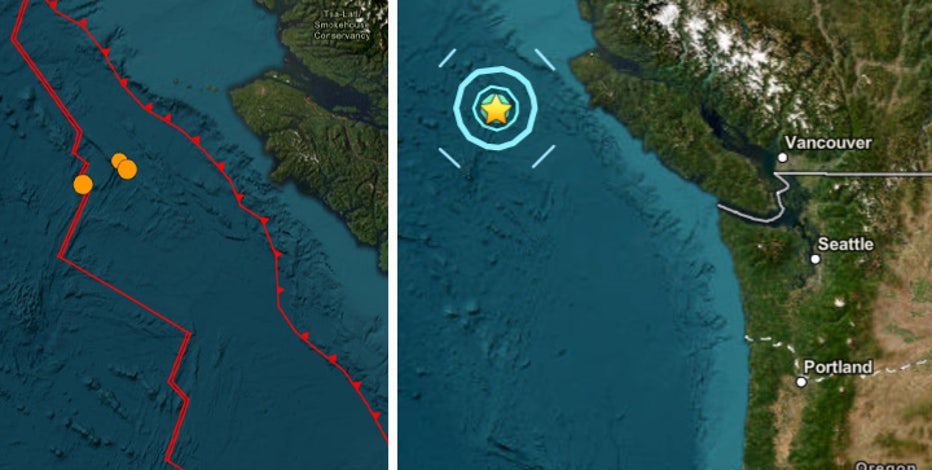 Trio of earthquakes around magnitude 5.0 strike near Vancouver Island