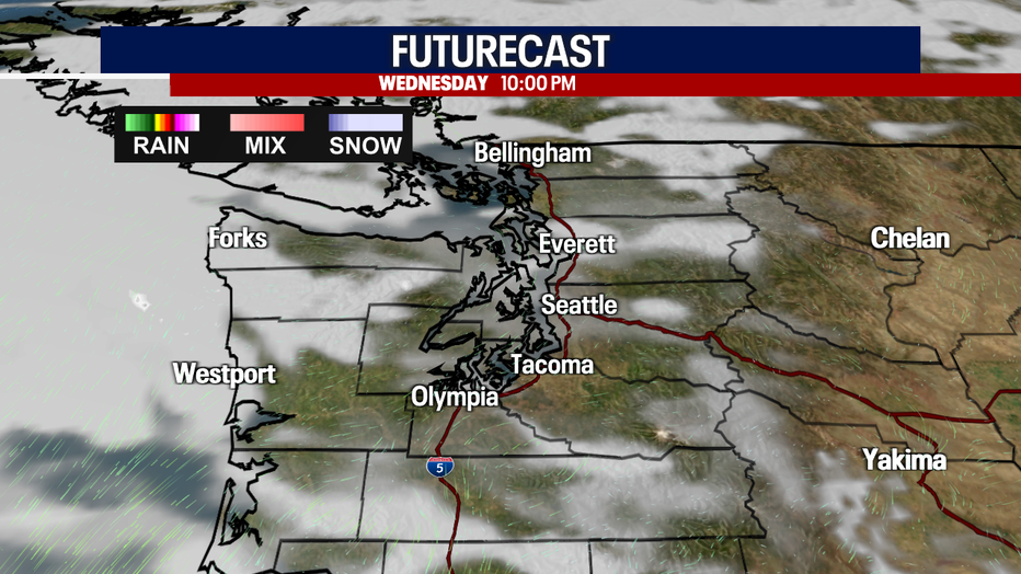 Increasing clouds tonight, dry skies. 