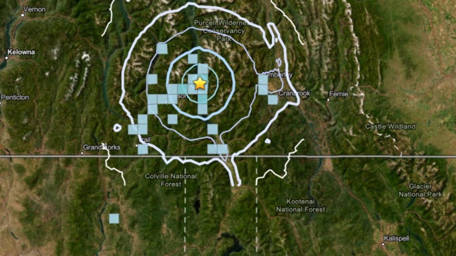 A magnitude 4.2 earthquake struck near Nelson, British Columbia, early Thursday morning. The tremor was felt as far south as Stevens County in northeast Washington, according to the USGS. No immediate injuries or damages were reported, and no tsunami threat was issued.