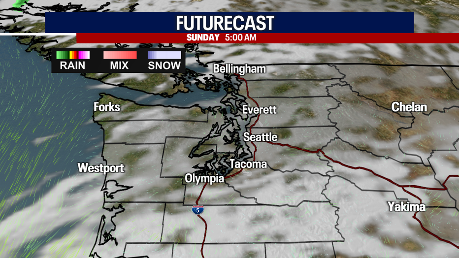 Morning fog clearing, sunny by afternoon. 