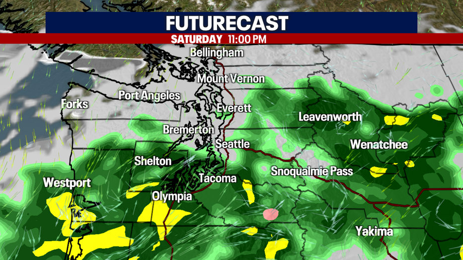 Showers Saturday