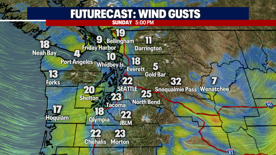 Breezy winds Sunday afternoon and evening. 