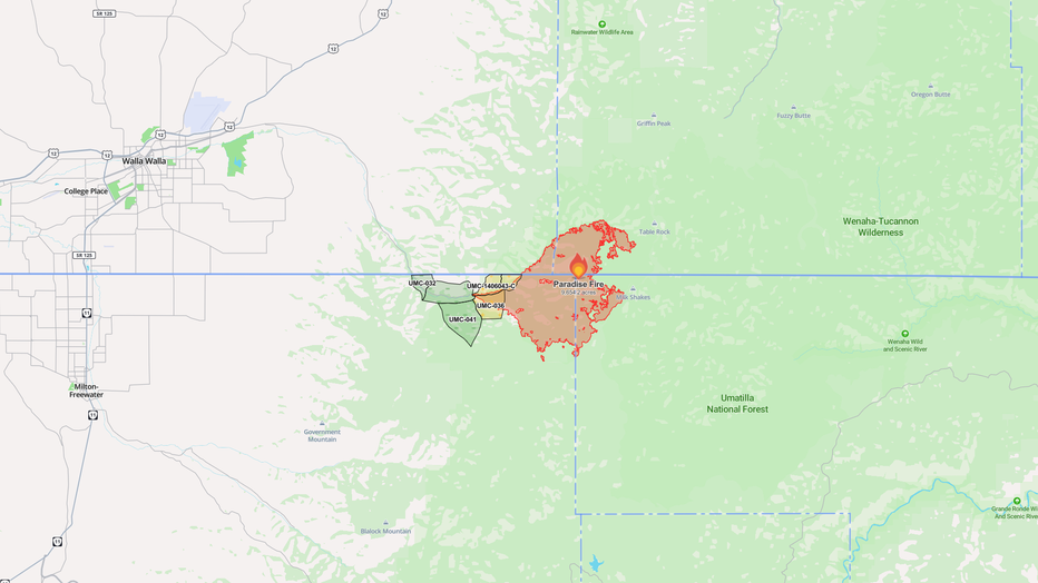 Paradise Fire Map September 8