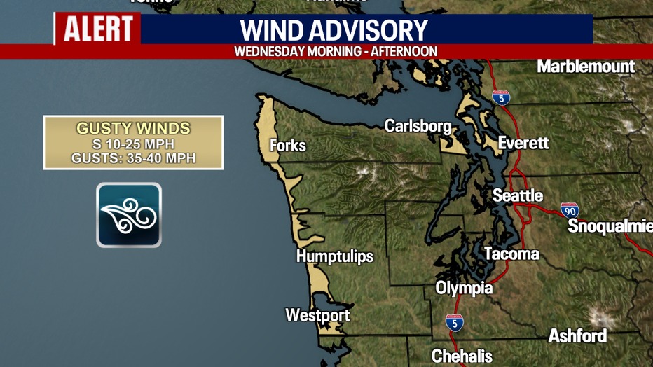 Wind Advisory goes into effect beginning Wednesday morning. 