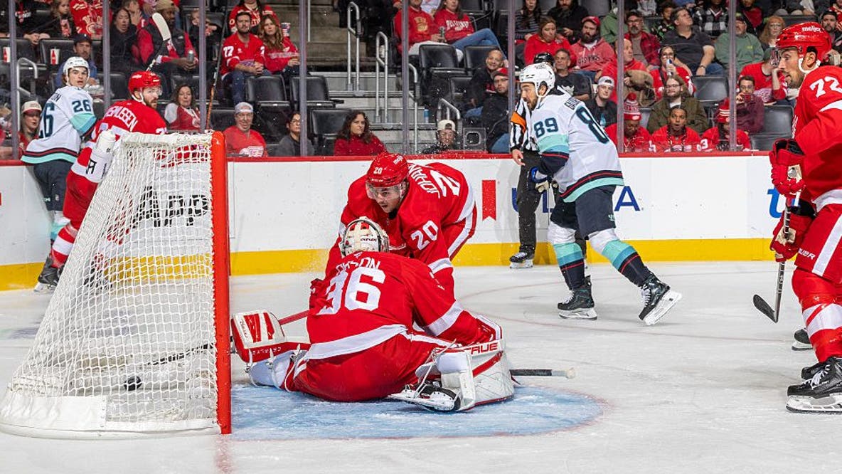Gaudreau scores twice as Seattle Kraken beat Red Wings 6-3
