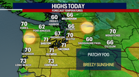 Seattle weather: Mostly sunny and warmer Thursday, highs in the 70s