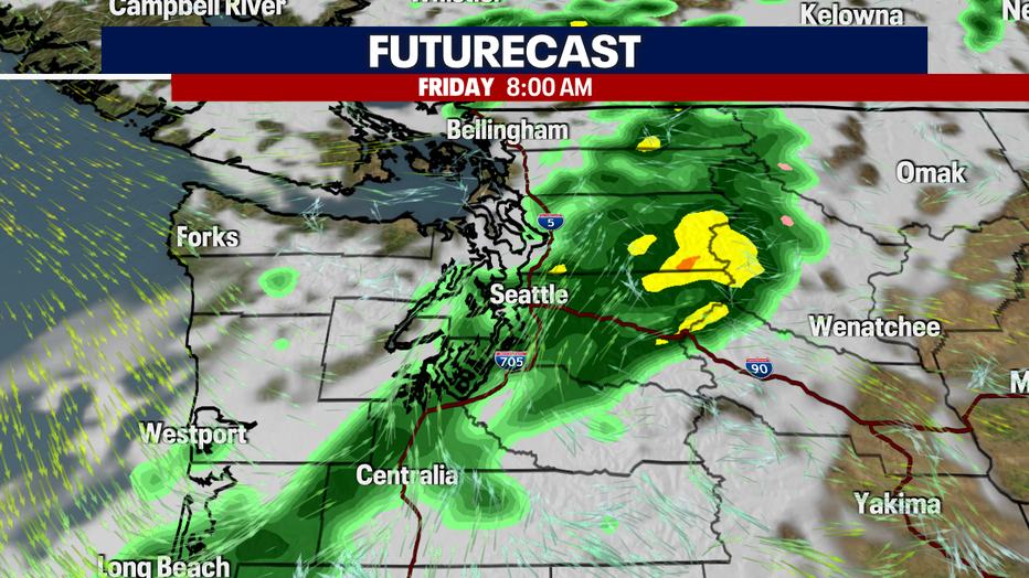 The futurecast for Friday morning in Western Washington