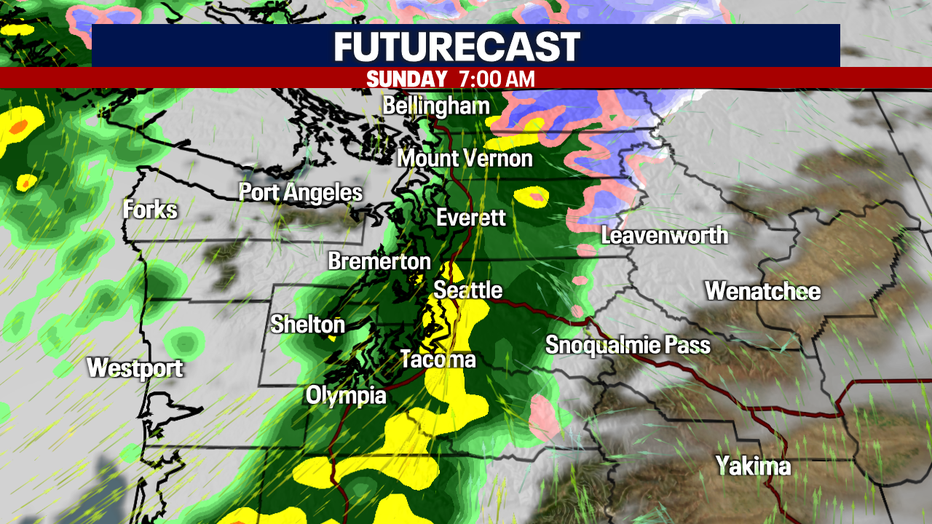Showers Sunday