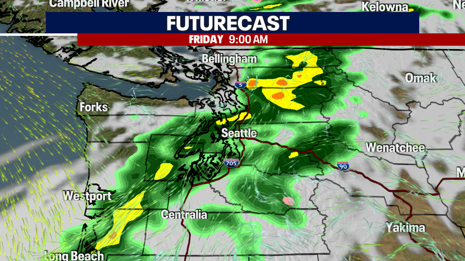 The futurecast for Friday morning in Western Washington