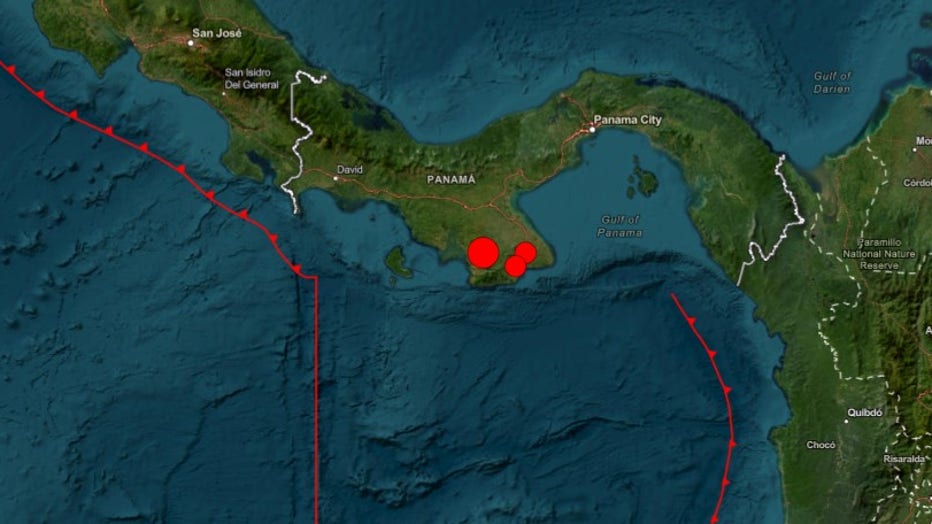 A magnitude 7.6 earthquake struck near Pitaloza Arriba, Panama, on Friday morning, followed by two strong aftershocks greater than magnitude 5.0. The USGS reports that the shaking triggered significant potential for both landslides and soil liquefaction in the region. No fatalities have been reported yet, though geologists warn that damage is possible from the seismic activity. panama-earthquake-liquefaction-map USGS Select Source