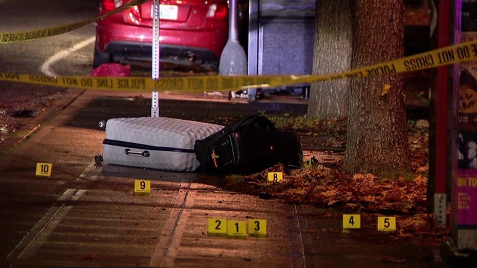 Two men were hospitalized Wednesday night after a bus argument led to a shooting on Rainier Avenue South and South Holden Street. Police say the suspect shot both victims after they exited the bus, firing up to 11 times before fleeing on foot. Seattle police searched the area with a K9 unit but did not locate the suspect; detectives are investigating.