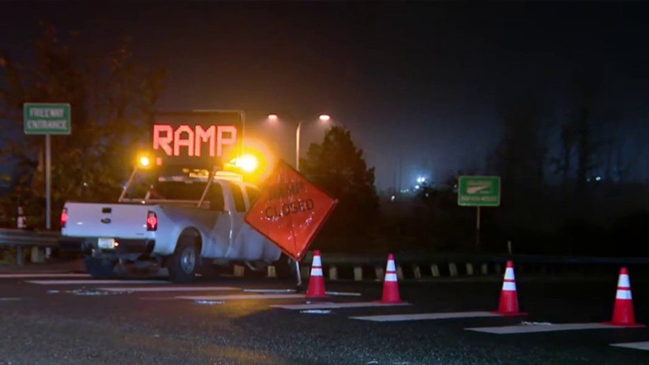 Southbound State Route 167 in Auburn is closed Friday morning following a three-car fatal crash at 15th Street Northwest.
One driver died at the scene, while another was arrested on suspicion of impairment and faces vehicular homicide charges.
Authorities report an extended closure with no reopening estimate as traffic is diverted off the highway.