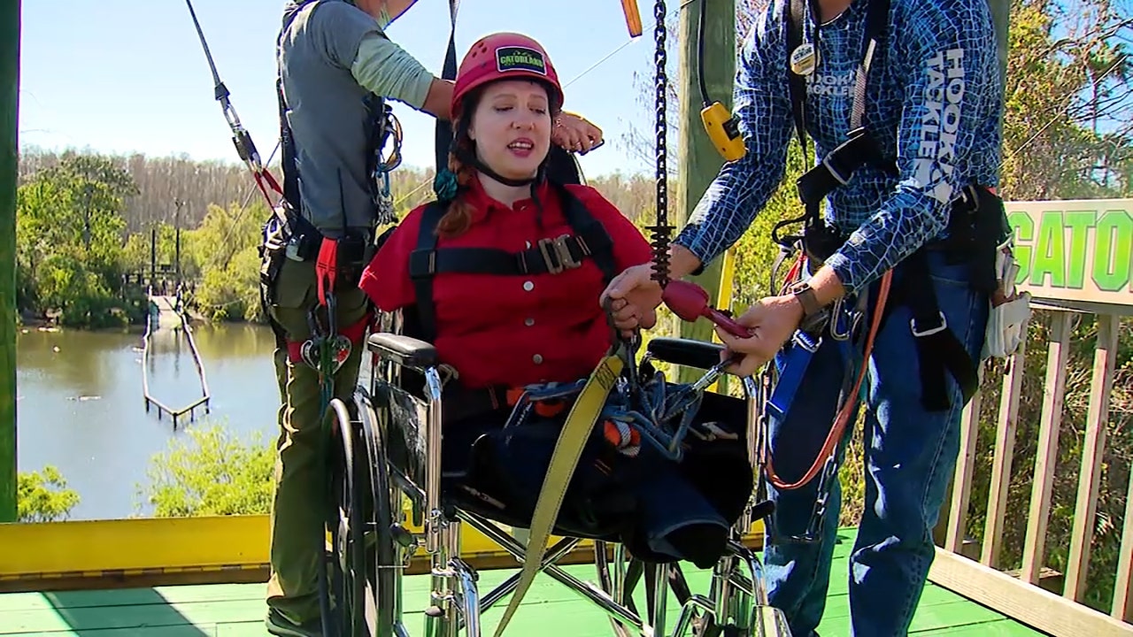 Gatorland makes zip line handicap accessible