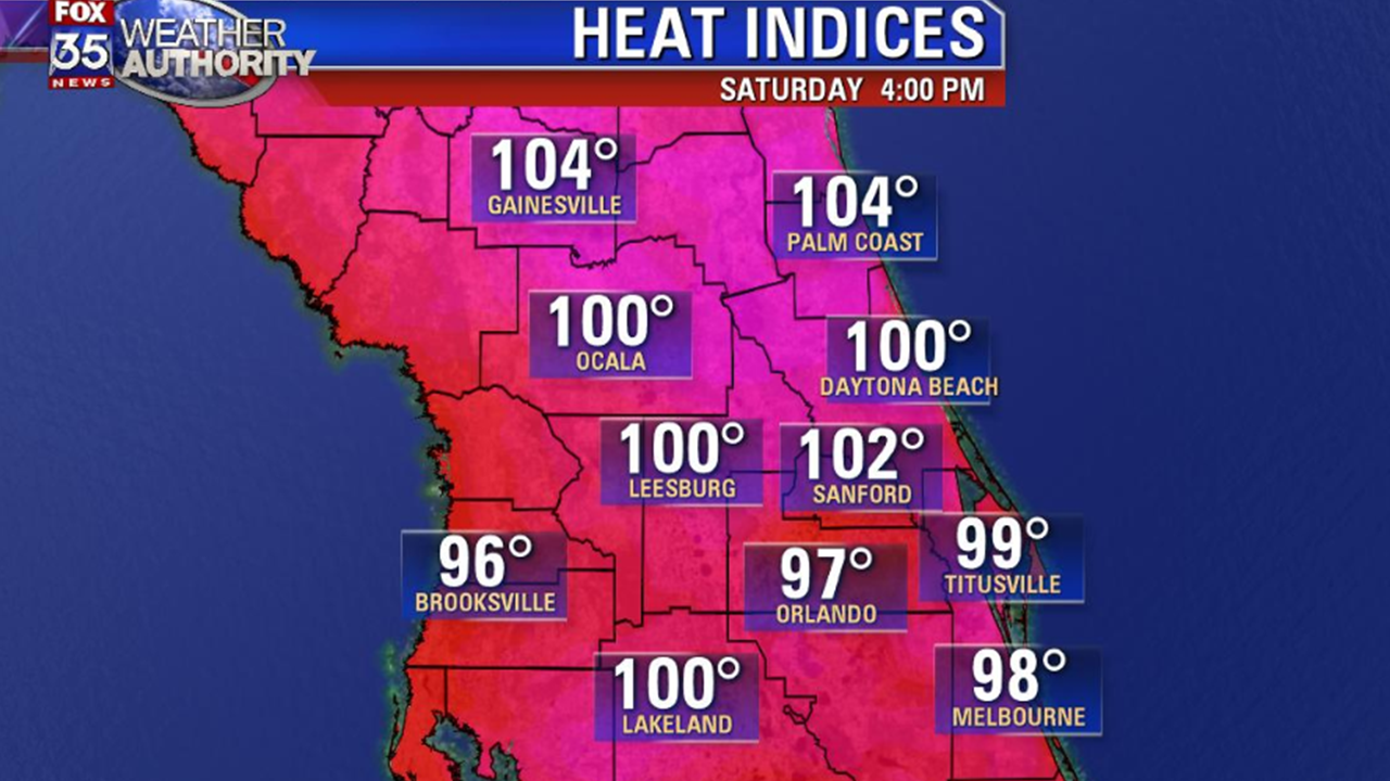 Extreme heat! Heat indices to reach over 100 degrees in Central Florida